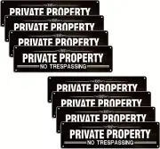 8 Pcs Private Property No Trespassing Sign 12 X 3 Inch Private Property Signs Al