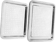 Multipurpose Kitchen Accessory 2pcs BBQ Plate Drainage for Easy Cleanup