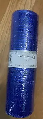 12 inches x 35 feet Yellow Mesh Ribbon by Celebrate It Occasions, New