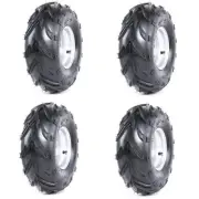 4pc 16x8-7 Tyre 3 Stud Rim Wheel Assembly 16x8x7 for Quad Bike ATV Ride on Mower