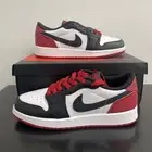 Air Jordan 1 RETRO LOW OG 'BLACK TOE (2023) (GS)' [CZ0858-106] US SIZE 4Y