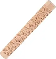 VILLFUL Textured Wooden Rolling Pin Durable Clay Roller Tool for Pottery Crafting Safe Gentle Material for DIY Clay Projects Present for Pottery Enthusiasts