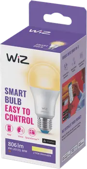 Wiz Warm to White Dimmable A60 E27 Smart Bulb