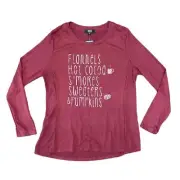 Modern Canvas Women's Fall Harvest Thankful Autumn Long Sleeve Shirt (laret XXL