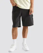 [Nena and Pasadena] Built Carpenter Jort Shorts Black 32