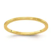 10K Gold 1.2mm Flat Satin Stackable Men's / Ladies Wedding Band Ring