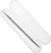 EXQUIMEUBLE 1set Stainless Steel Dual Cuticle Pusher Nail Tool for Manicure Precision Polished Nail Scraper File for Gel Removal Essential for Home and