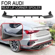 For 2021-2024 Audi A3 8Y Sline Carbon Fiber Look Rear Bumper Diffuser Lip Trim (for: Audi)