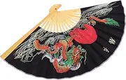 SOLUSTRE Large Folding Fan Wall Decor Chinese Style Paper Fan for Weddings Photography Prop Headboard Decoration Antique Design Lightweight Exquisite Craftsmanship