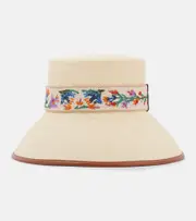 [Valentino] Valentino Antibes straw bucket hat UK 6 5/8 beige