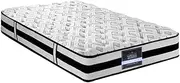 [Giselle Bedding] Single Mattress Innerspring Foam Bed Mattresses 24cm Thickness, with 6-Coil Spring System and Breathable Topper, 5Yrs Warranty, Super Extra Firm, White with Vacuum Packed