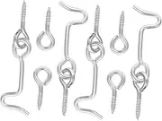 4 Sets Stainless Steel Door Hook Latch Privacy Hook and Eye Latch for Interior Garden Shed Doors