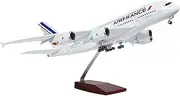Replica Pre-Build Aircraf 1/160 Scale 47CM for Airbus France A380 with Cabin Lights Replica Resin Model Aircraft Desktop Adults Collection Collection Gift Display