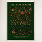 Galrie William Morris Cotton Prints Exhibition Artwork Violet and Columbine (1883) Home, Wood Frame, A2 42 x 60cm (16 x 24inch)
