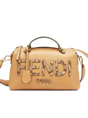 Fendi By The Way Boston Bag in Light Brown Leather