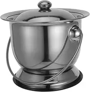 COLLBATH Stainless Steel Spittoon Bathroom Woman Urine Urinal Lid Potty Urination Toilet Wee Adults Pee Spill Chamber Bedpans Silver