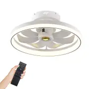New 19.7in LED Ceiling Fan Light 6 Speeds, Timer, Remote/App Control