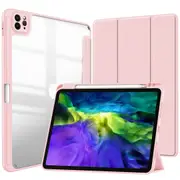 MCC iPad Pro 11" (4th Gen) 2022 Case Cover Clear Back Pencil Holder Apple [Pink]