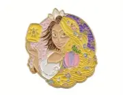 Tangled enamel pin - the two faces of Repunzal - AU Stock - Free AU Post