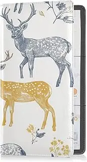 [Caihoyu] Premium Leather Registration and Insurance Card Holder Men Women Wallet Accessories Case for Driver Auto Owners Trailer Motorcycle Boat Aesthetic Deer