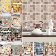Marble Stickers Decal PVC Wall Tile Sticker Mexican Waterproof 18 Pieces Kitchen