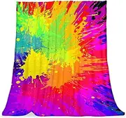 Plush Blanket, Nap Blanket, Warm Cozy Soft, Microfiber Blankets, Splash Ink Art Modern Psyche