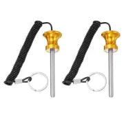 Weight Stack Pin, 0.3 x 3.1 Inch Weight Gym Pin with Pull Rope (2 Pack, Gold)