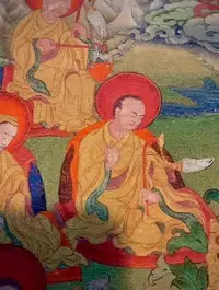 在飛比找Yahoo!奇摩拍賣優惠-滿額免運  原尺寸復刻西藏唐卡：釋迦牟尼與十八羅漢和老唐卡一