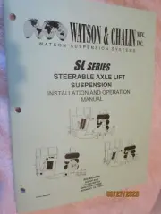 NEW OEM Watson Chalin SL Series Steerable Axle Lift Suspension Operation Manual