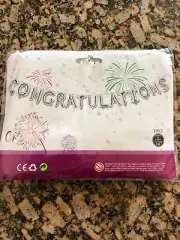 Congratulations Mylar Banner 16” Silver