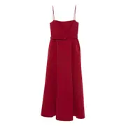 [Roland Mouret] Roland Mouret Belted Maxi Dress 14 UK RED