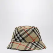 [Burberry] Fisherman's hat with Check pattern 8/12 Y Beige