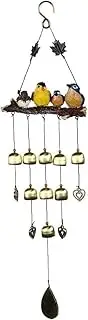 Premium Wind ChimesHanging Bell Wind Chime with Artificial Birds Ornament Decoration for Outdoor Indoor Garden Yard Home Bedroom Window,Decoration Supplies