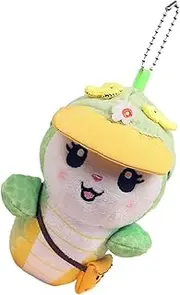 [Fellflying] Plush Purse Charm,Shy Snake Cartoon Pendant | Cute Portable Bag Charm, Stuffed Bag Pendant for School Bags, Backpacks
