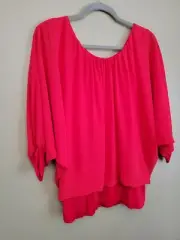 Women's Red Batwing SANDRO FERRONE Roma Italy size Large