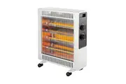 Heller 2200W Electric White Quartz Radiant Heater Floor w 2 Heating Setting