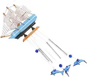BESPORTBLE Mediterranean Decorative Wind Chime Theme Metal and Wood Craft Home Decor Random Style
