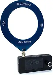 Pocket Radio 0.5-108 MHz, Receiver, 1.9 Inch IPS Colour Display, AM FM LSB USB, 800 mAh Battery ，Portable Radio (Black-Ring)
