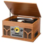 10-in-1 Bluetooth Record Player Multifunctional 3-Speed Turntable Vinyl Record