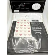 Flirt Heart Quilt Unbleached CANVAS Panel 55577 Red - by Moda Fabrics