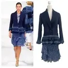 Ralph Lauren Collection Purple Label Cardigan Skirt Outfit Set Floral Runway M 8