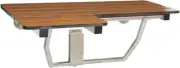 Seachrome SSR-280225-PT 28" 500lb ADA Folding Shower Seat Right-Handed, Teak