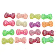 1000 Mixed Color Flatback Resin Dotted Rhinestone Bows 13mm Cabachons Nail Art