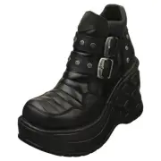 New Rock M-9814-s1 Womens Platform Boots in Black - 7 UK