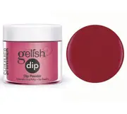 Gelish Dip Powder Ruby Two-Shoes - Hot Red with Subtle Frost