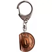 ANZAC Gift - Australian Penny Key Ring. Gold Finishing