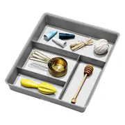 Madesmart Junk Drawer Home/Kitchen Organiser Rectangle 37x30cm Soft Grey