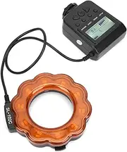 Mini LED Macro Ring Light with 8 Adapter Rings, 6800K Camera Lens LED Lamp Ring Flash Light