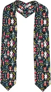 [SKKNT] Women_S Nutcracker Ballet Xmas Dance Print Graduation Shawl Stole For Academic Commencements Honor Sash Congratulations Gift, Sharp Corner, One Size