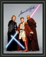 Star Wars SIGNED by Christensen / McGregor / Jackson A4 AUTOGRAPHED PHOTO POSTER